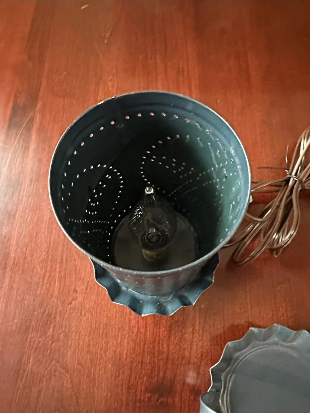 Navy Blue Metal Candle Melt Lamp